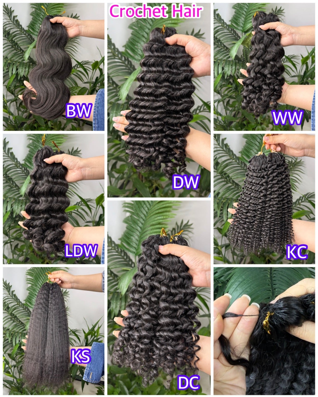 Feather Crochet Human Hair
